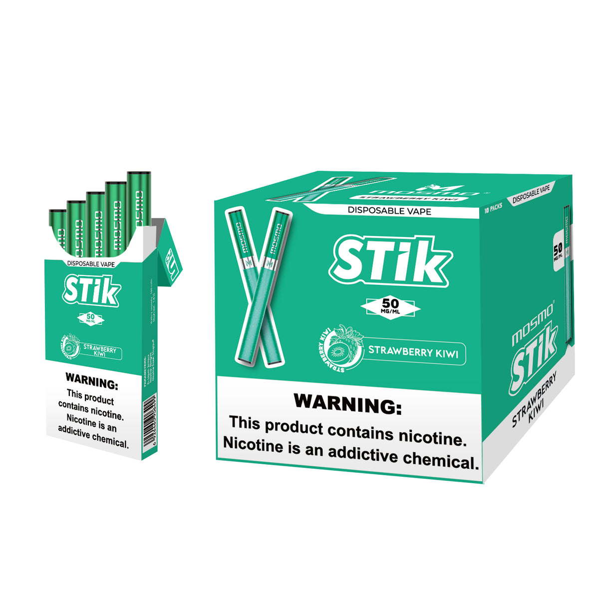 MOSMO STiK 300 Puffs Disposable E-Cig (5-Pack) – 1500 Puffs