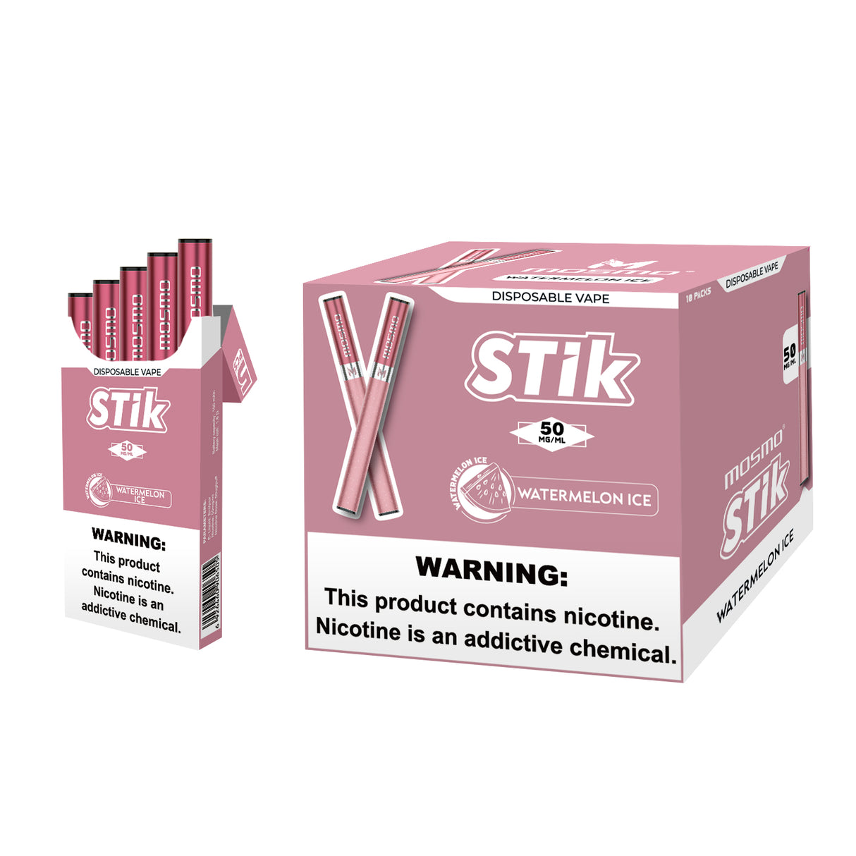 MOSMO STiK 300 Puffs Disposable E-Cig (5-Pack) – 1500 Puffs