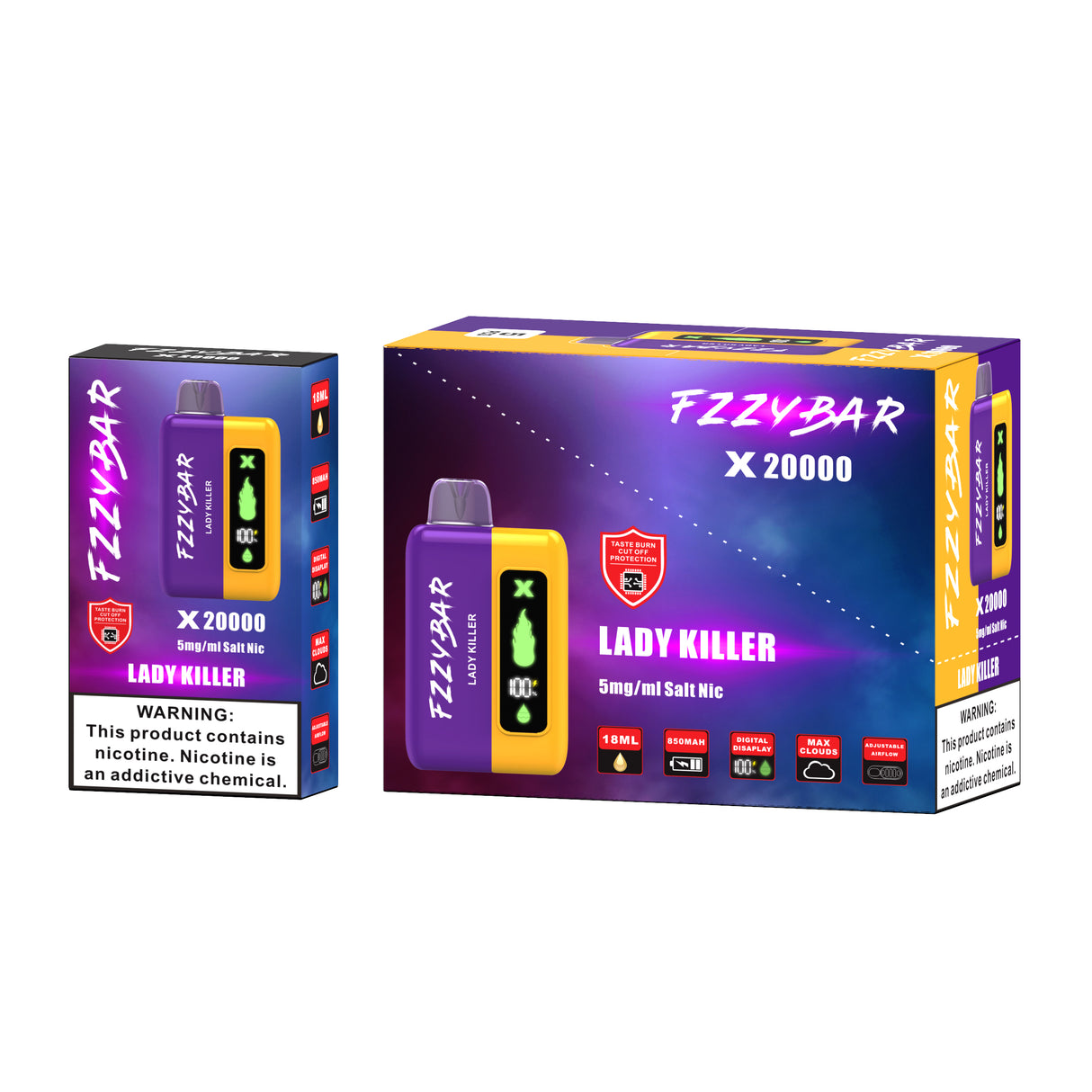 FZZYBAR X20000 Disposable E-Hookah Device – 20000 Puffs