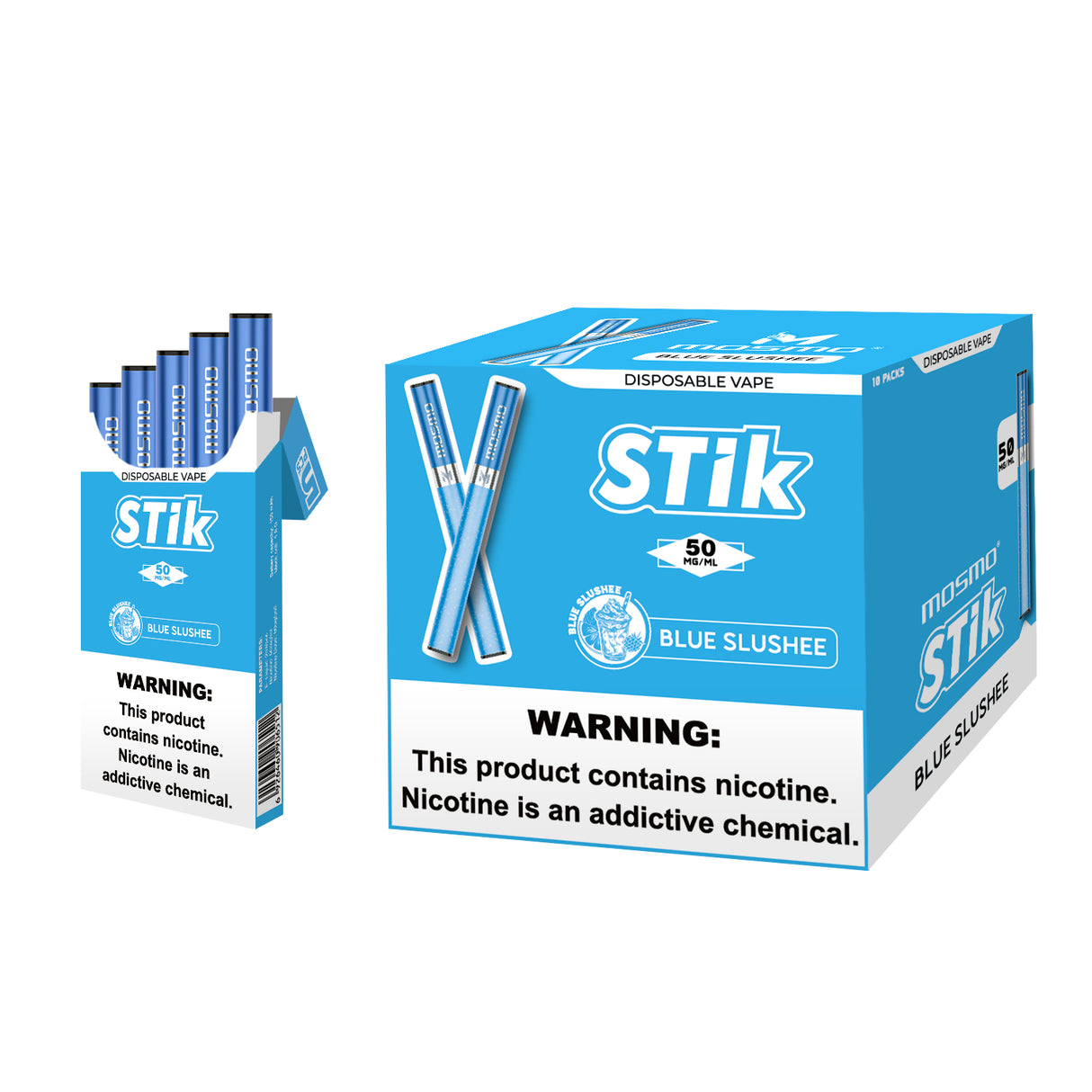 MOSMO STiK 300 Puffs Disposable E-Cig (5-Pack) – 1500 Puffs