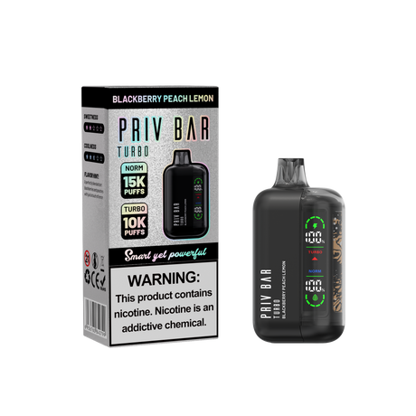 Priv Bar Turbo Rechargeable Disposable Device – 15000 Puffs