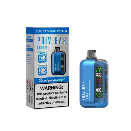 Priv Bar Turbo Rechargeable Disposable Device – 15000 Puffs