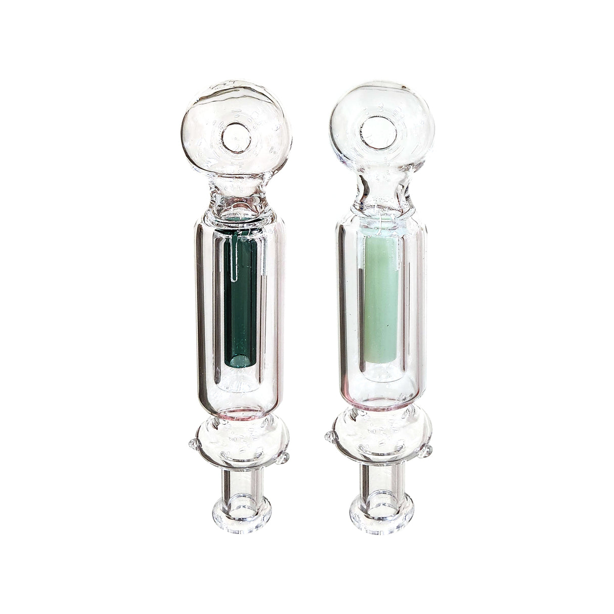 4.5″ Clear Glass Oil Burner with Ring & Colored Slit Tube