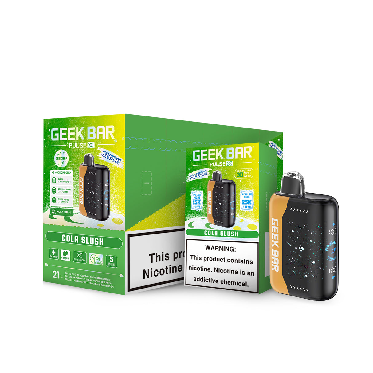 Geek Bar Pulse X 25K Puff SLUSH EDITION Disposable Device – 25000 Puffs (2 Box per Flavor Max Limit)