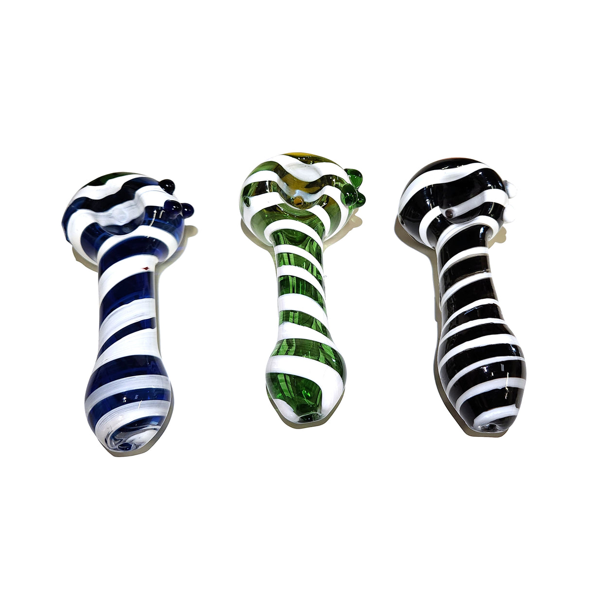 5" Color Striped Glass Spoon Pipe