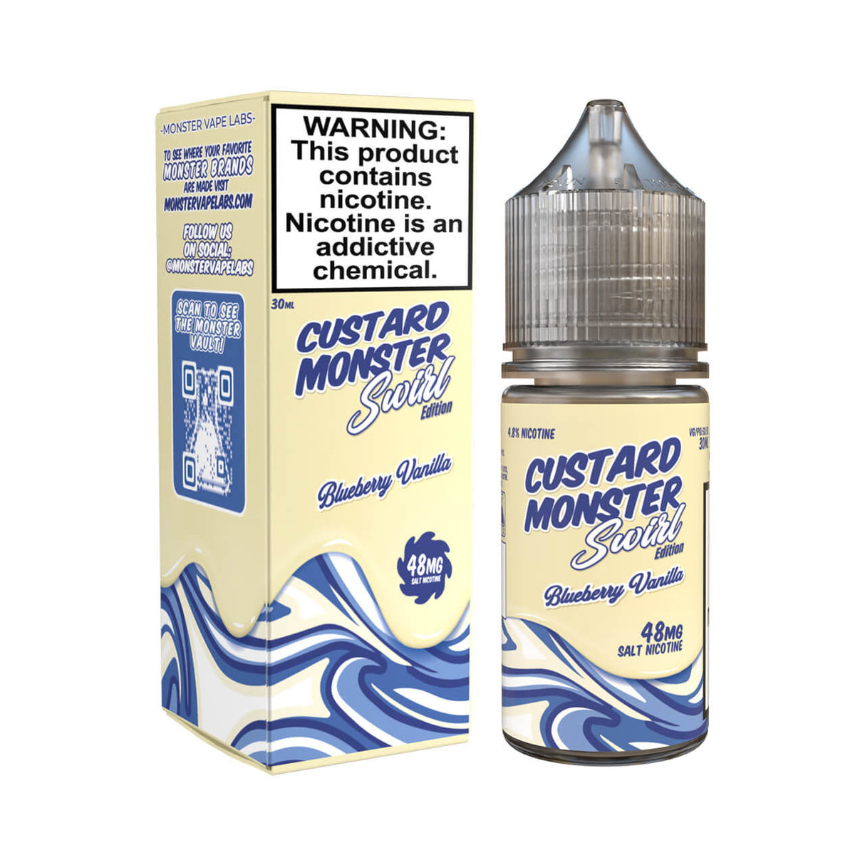 Custard Monster Swirl Edition 30ML Nic Salt E-Liquid By Jam Monster