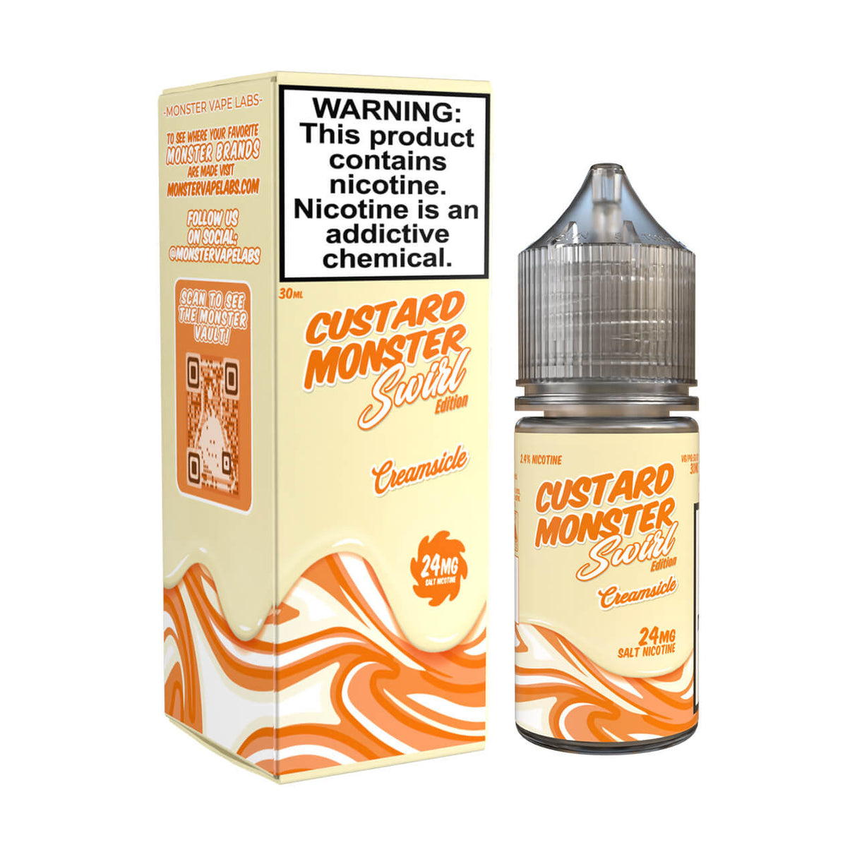 Custard Monster Swirl Edition 30ML Nic Salt E-Liquid By Jam Monster