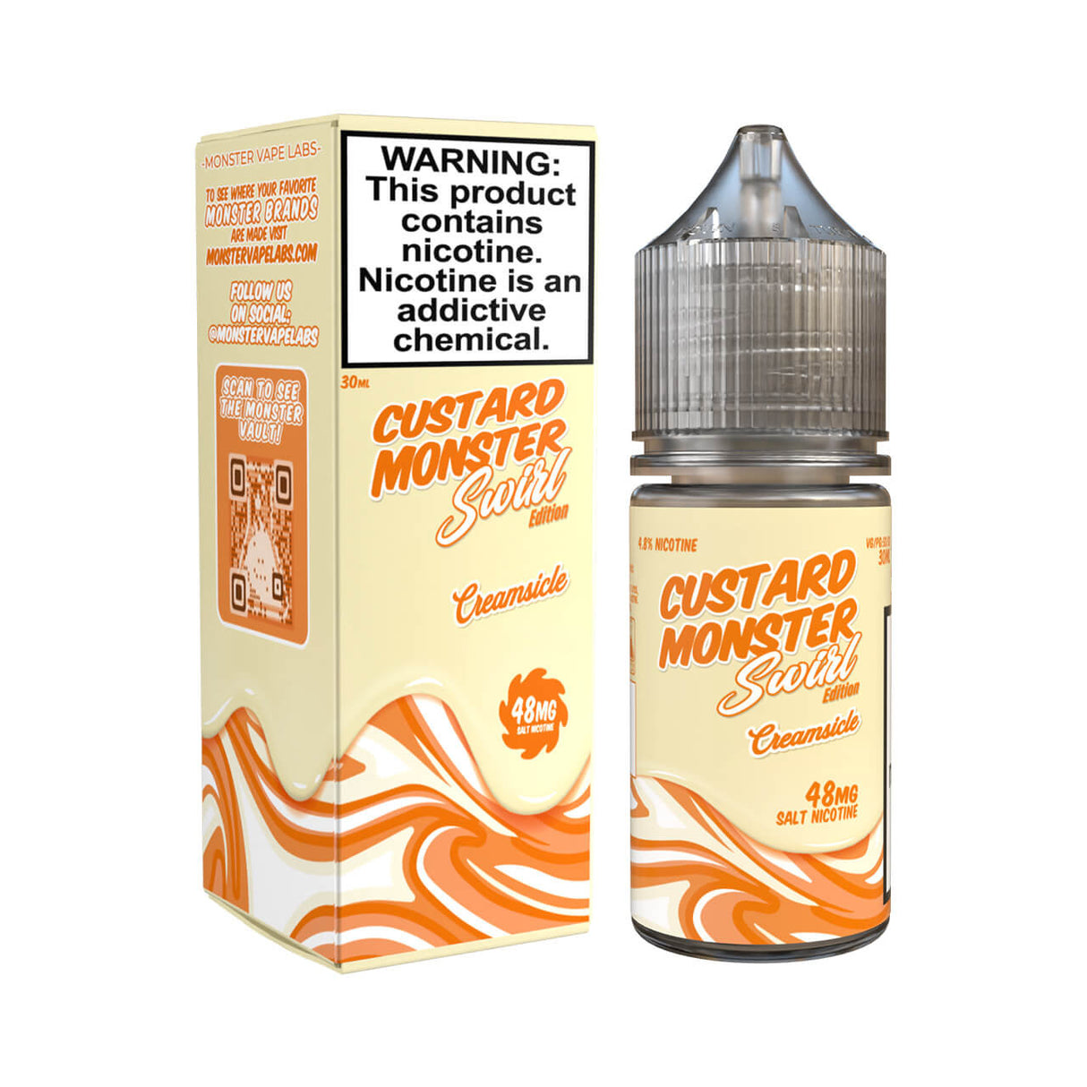 Custard Monster Swirl Edition 30ML Nic Salt E-Liquid By Jam Monster