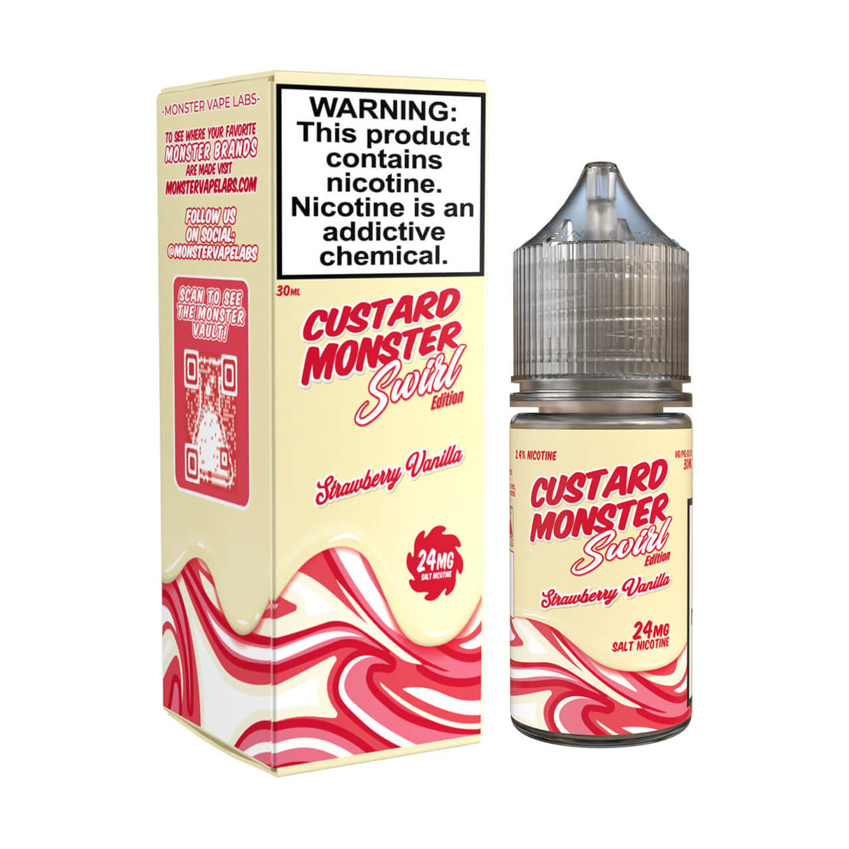 Custard Monster Swirl Edition 30ML Nic Salt E-Liquid By Jam Monster