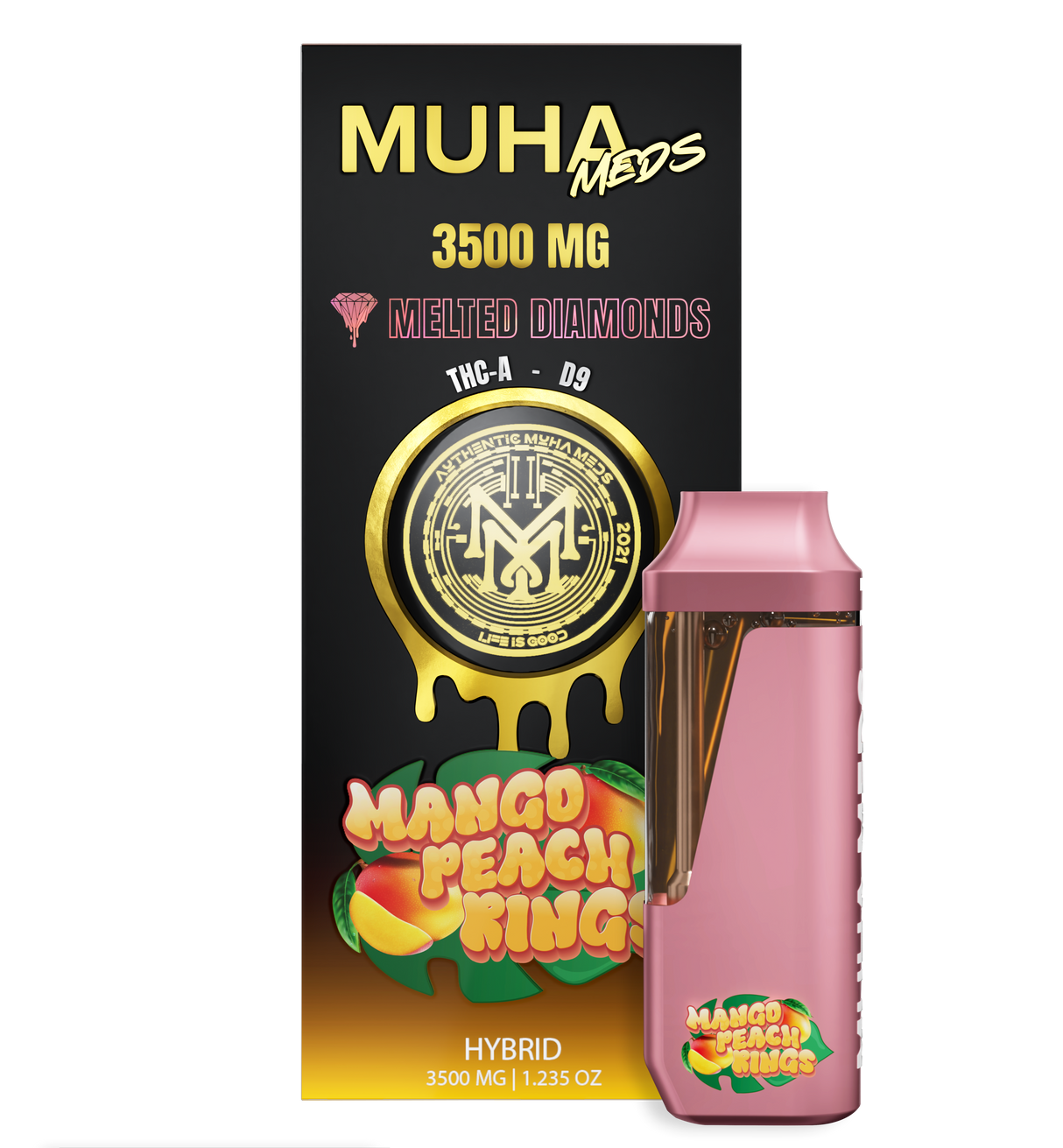 MUHA MEDS Melted Diamonds THC-A D9 3.5g Disposable