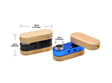 Folding Wooden Double Layer Portable Metal Smoking Pipe Unishowinc Folding Wooden Double Layer Portable Metal Smoking Pipe