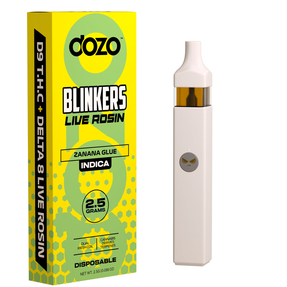 Dozo Blinkers D9 THC + Delta 8 Live Rosin Disposable 2.5G