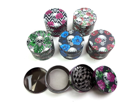 50mm 4-Part Skull Flower Style Metal Grinder Unishowinc 50mm 4-Part Skull Flower Style Metal Grinder