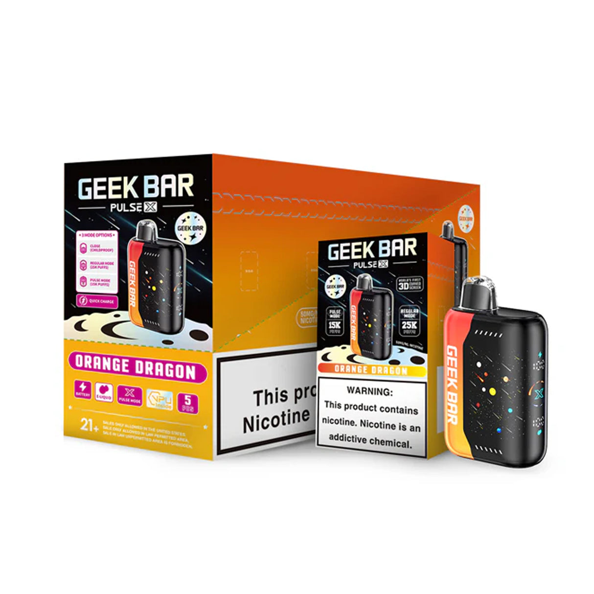 Geek Bar Pulse X 25K Puff METEOR EDITION Rechargeable Disposable Device – 25000 Puffs (2 Box per Flavor Max Limit)