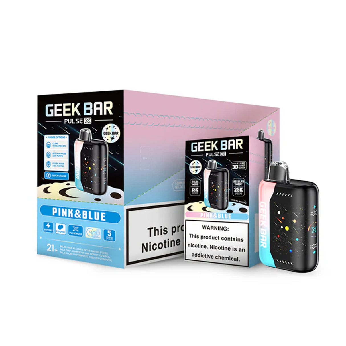 Geek Bar Pulse X 25K Puff METEOR EDITION Rechargeable Disposable Device – 25000 Puffs (2 Box per Flavor Max Limit)