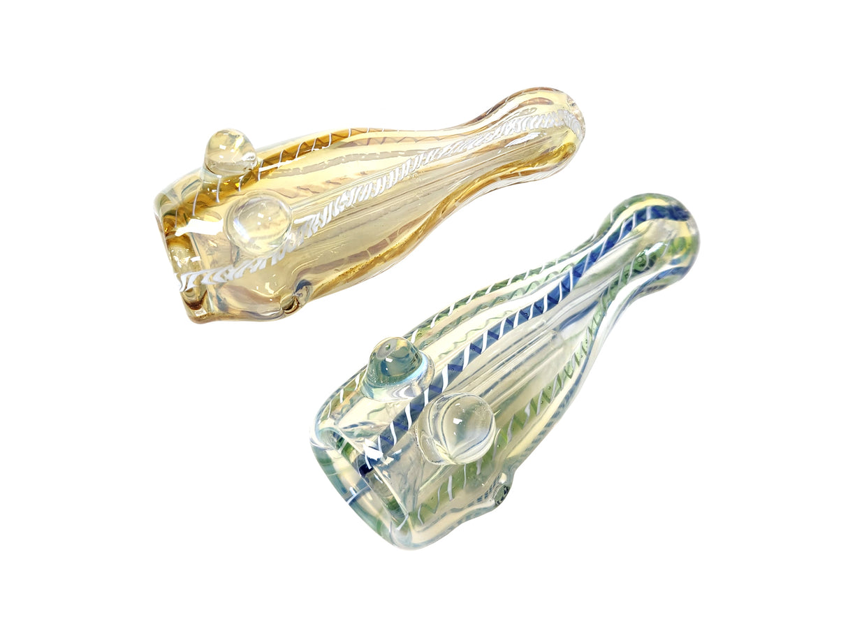 4.75″ Colored Glass Hand Pipe with Swirl Design Unishowinc 4.75″ Colored Glass Hand Pipe with Swirl Design
