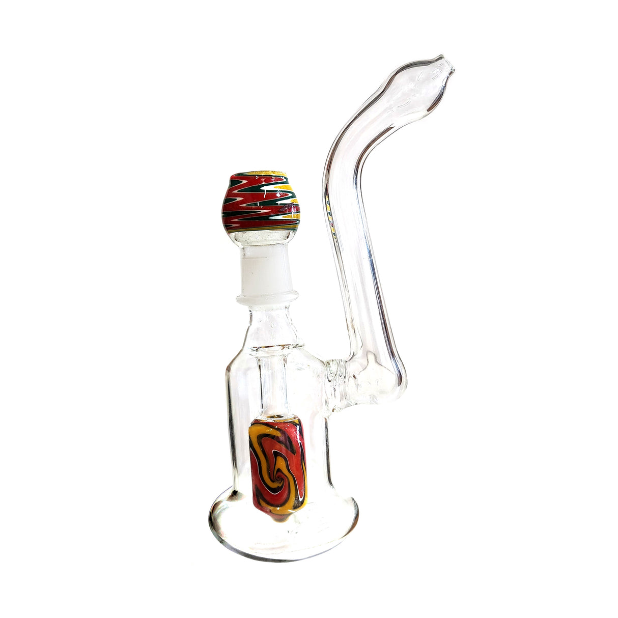9" Clear Glass Bubbler Water Pipe