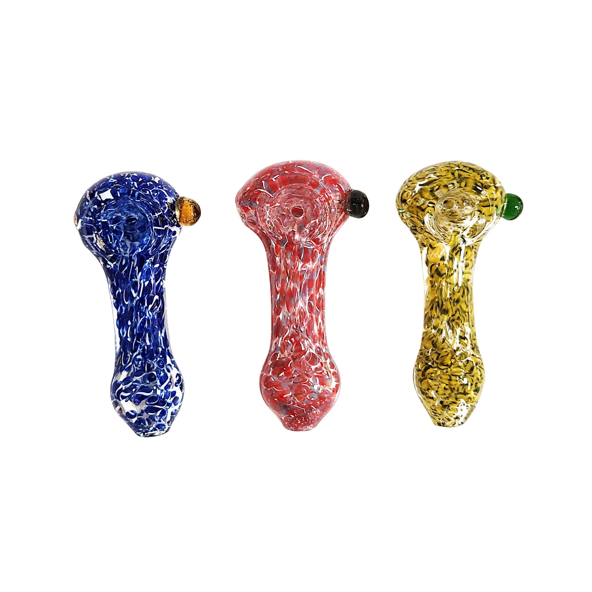 Glass Spoon Pipe w/ Inside-Out Mixed Fruit Art