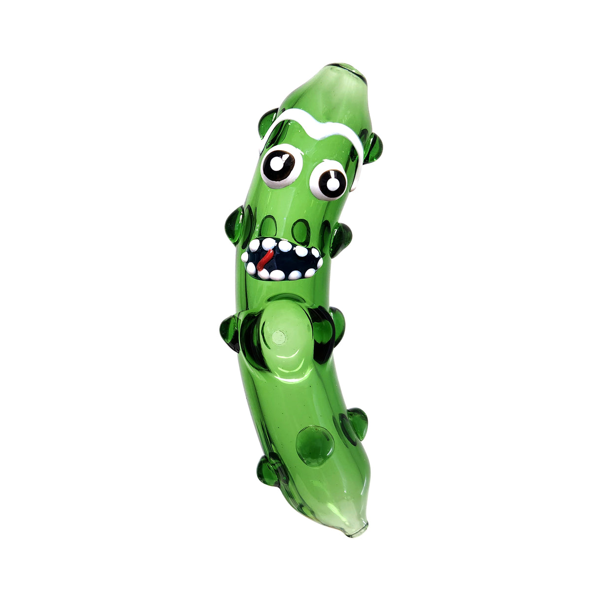 5.5" Green Pickle Rick Glass Hand Pipe