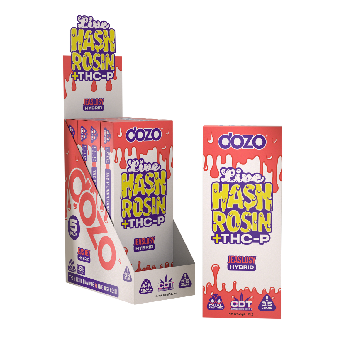 Dozo Live Hash Rosin + THC-P - 3.5g Disposable