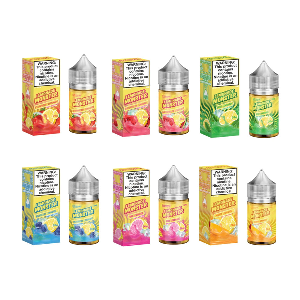 Lemonade Monster 30ML Nicotine Salt E-Liquid by Jam Monster