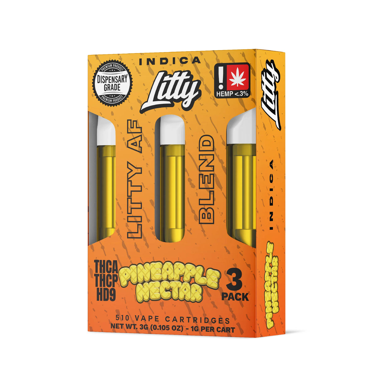 Litty 'Litty AF Blend' THCA THCP HD9 Cartridge 3G 3pcs/PACK