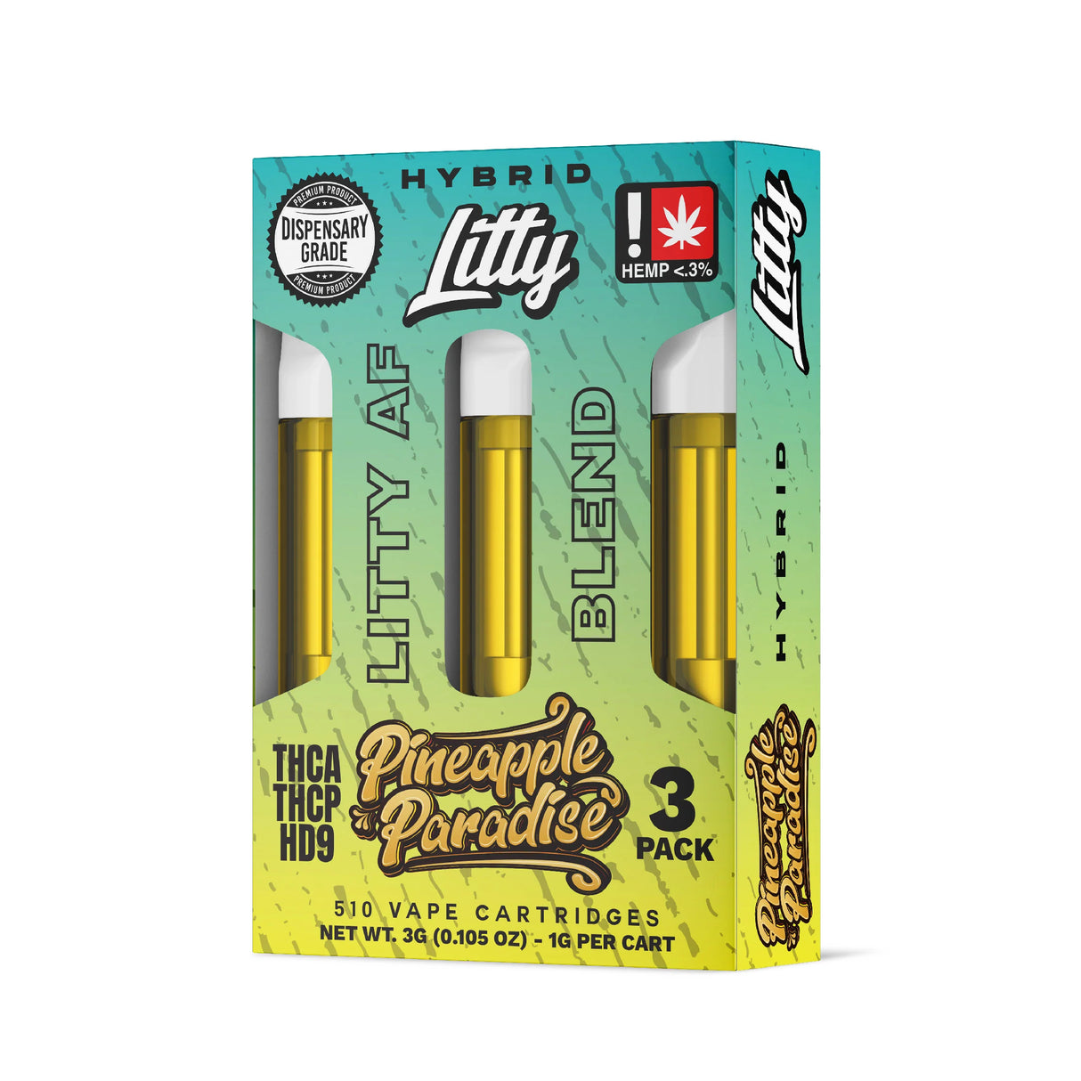 Litty 'Litty AF Blend' THCA THCP HD9 Cartridge 3G 3pcs/PACK