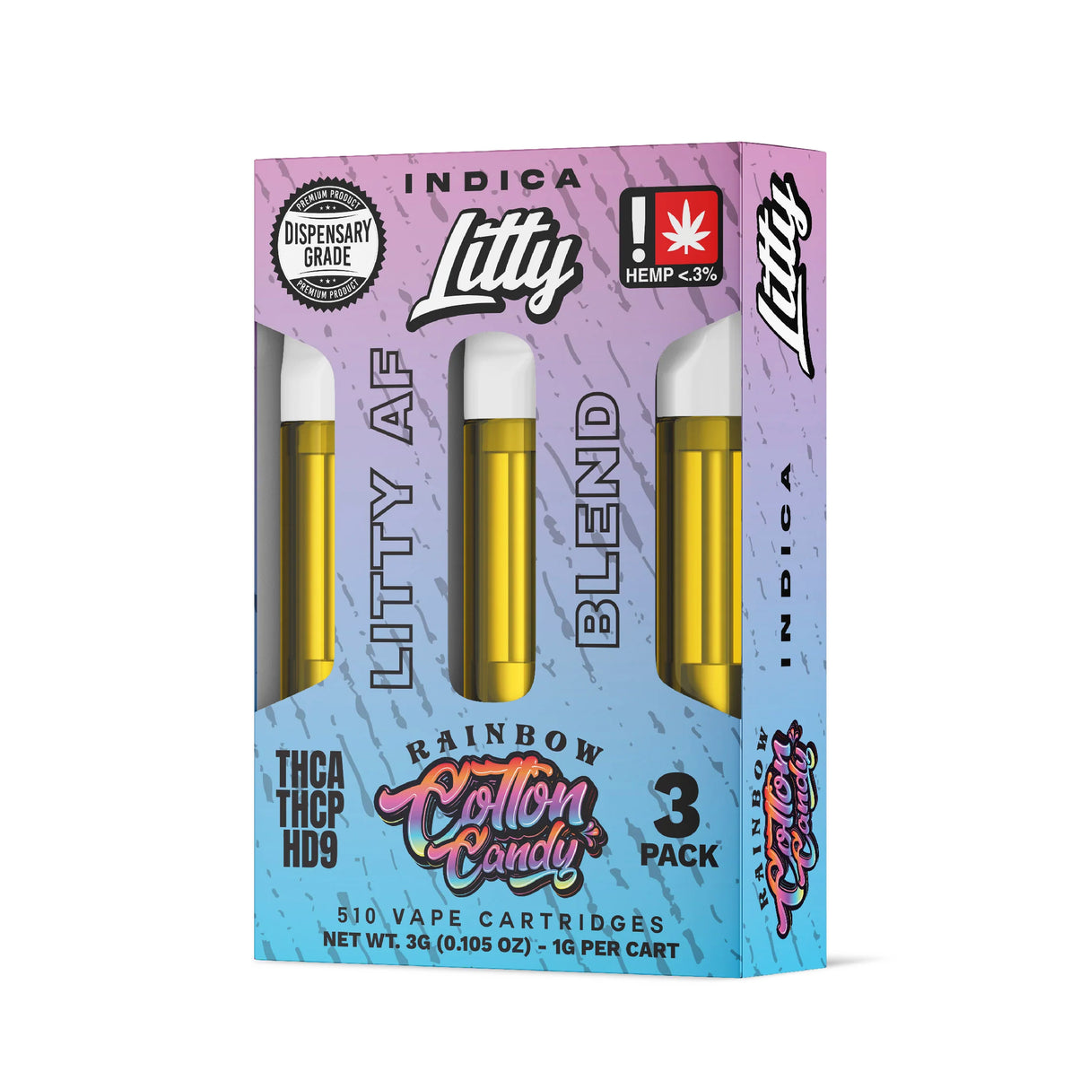 Litty 'Litty AF Blend' THCA THCP HD9 Cartridge 3G 3pcs/PACK