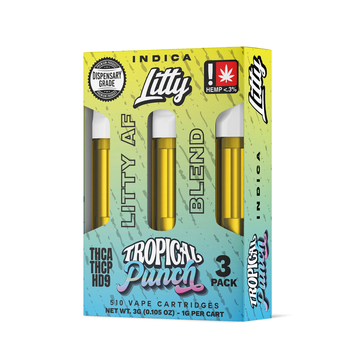 Litty 'Litty AF Blend' THCA THCP HD9 Cartridge 3G 3pcs/PACK