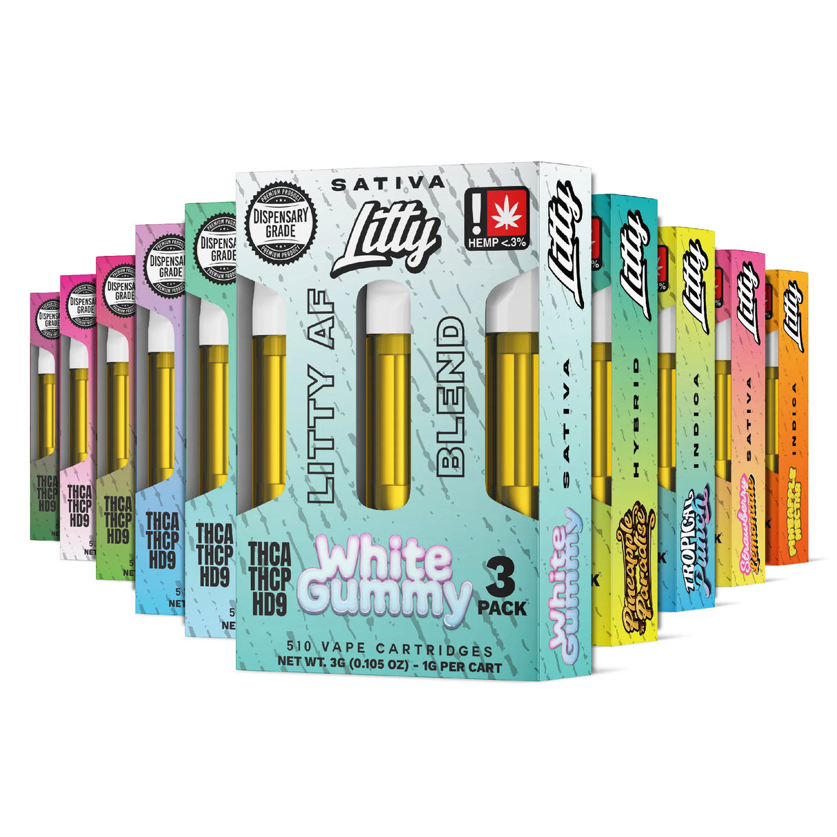 Litty 'Litty AF Blend' THCA THCP HD9 Cartridge 3G 3pcs/PACK