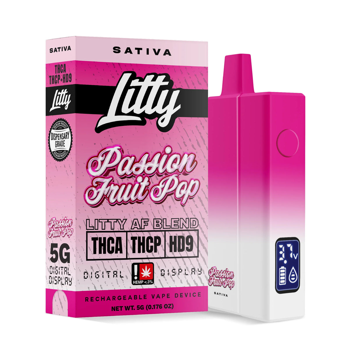 Litty 'Litty AF Blend' THCA THCP HD9 Disposable 5G