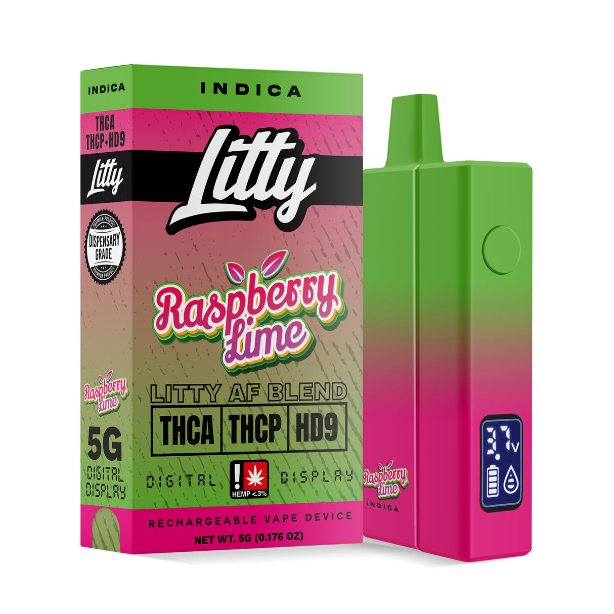 Litty 'Litty AF Blend' THCA THCP HD9 Disposable 5G