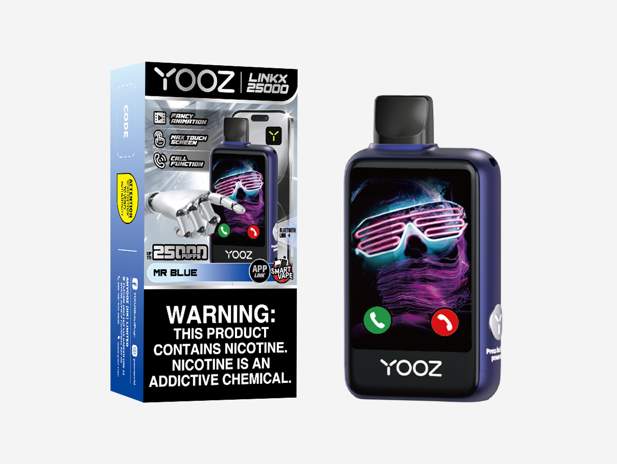 YOOZ Linkx 25,000 Puff Disposable Device with Rechargeable Battery and ...