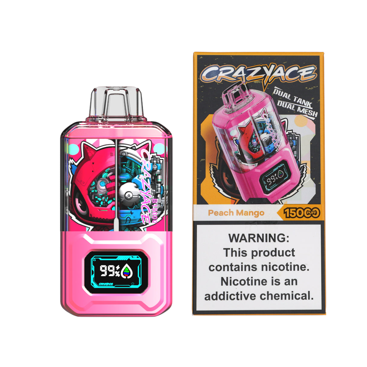 CRAZYACE B15000 15000 Puffs Disposable – Vape N Smoke Wholesale CRAZYACE CRAZYACE B15000 Rechargeable Disposable Device – 15000 Puffs