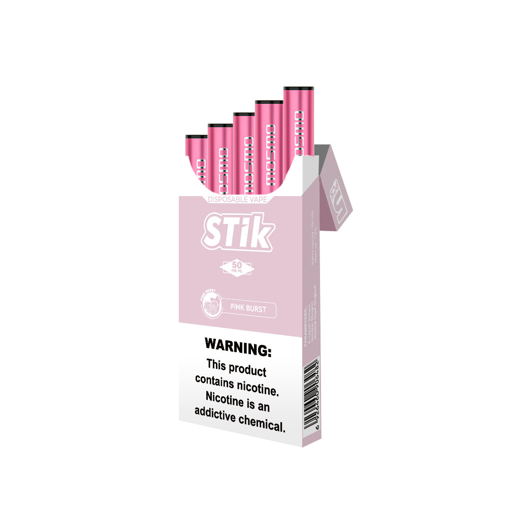 MOSMO STiK 300 Puffs Disposable E-Cig (5-Pack) – 1500 Puffs