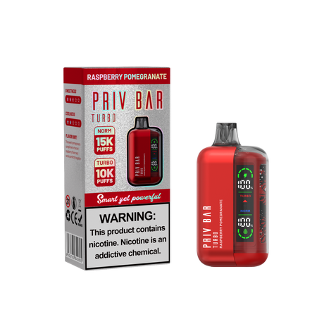 Priv Bar Turbo Rechargeable Disposable Device – 15000 Puffs