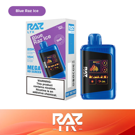 Raz LTX 25K Puff Rechargeable Disposable Device – 25000 Puffs (2 Box per Flavor Max Limit)