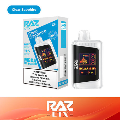 Raz LTX 25K Puff Rechargeable Disposable Device – 25000 Puffs (2 Box per Flavor Max Limit)