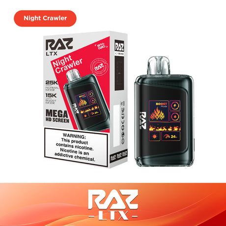 Raz LTX 25K Puff Rechargeable Disposable Device – 25000 Puffs (2 Box per Flavor Max Limit)