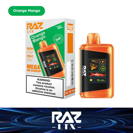 Raz LTX 25K Puff Rechargeable Disposable Device – 25000 Puffs (2 Box per Flavor Max Limit)