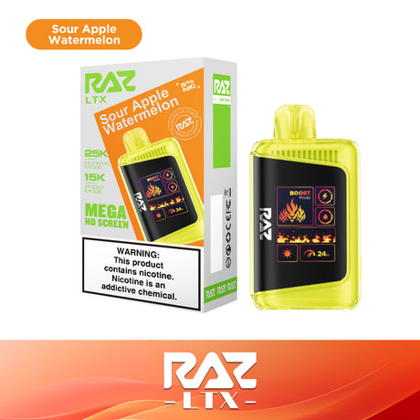 Raz LTX 25K Puff Rechargeable Disposable Device – 25000 Puffs (2 Box per Flavor Max Limit)