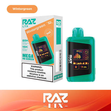 Raz LTX 25K Puff Rechargeable Disposable Device – 25000 Puffs (2 Box per Flavor Max Limit)