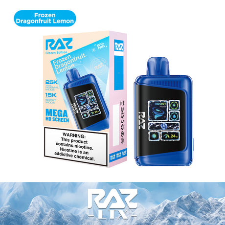 Raz LTX 25K Puff Frozen Edition Rechargeable Disposable Device – 25000 Puffs (2 Box per Flavor Max Limit)