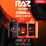 Raz DC25000 25K Puff Rechargeable Disposable Device – 25000 Puffs (2 Box per Flavor Max Limit)