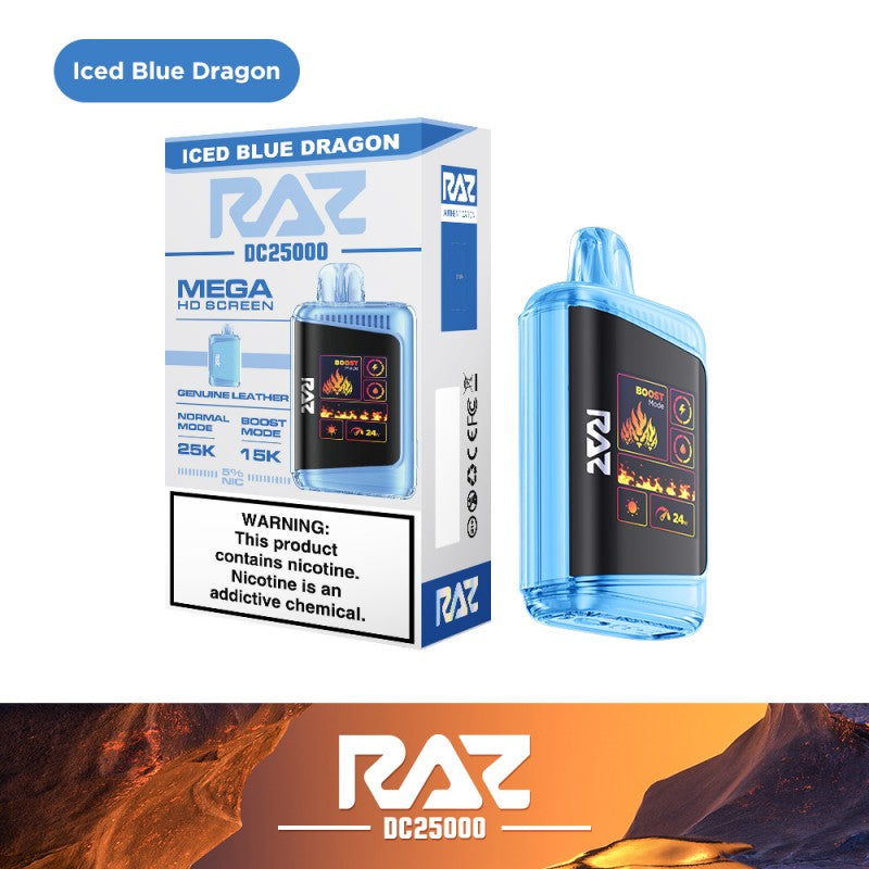 Raz DC25000 25K Puff Rechargeable Disposable Device – 25000 Puffs (2 Box per Flavor Max Limit)