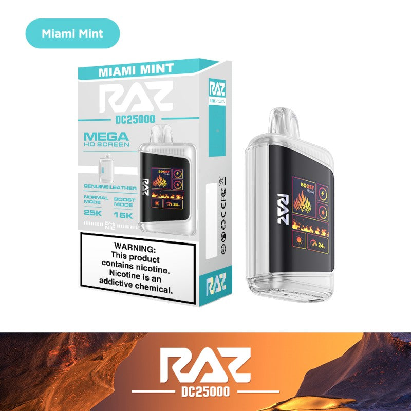 Raz DC25000 25K Puff Rechargeable Disposable Device – 25000 Puffs (2 Box per Flavor Max Limit)