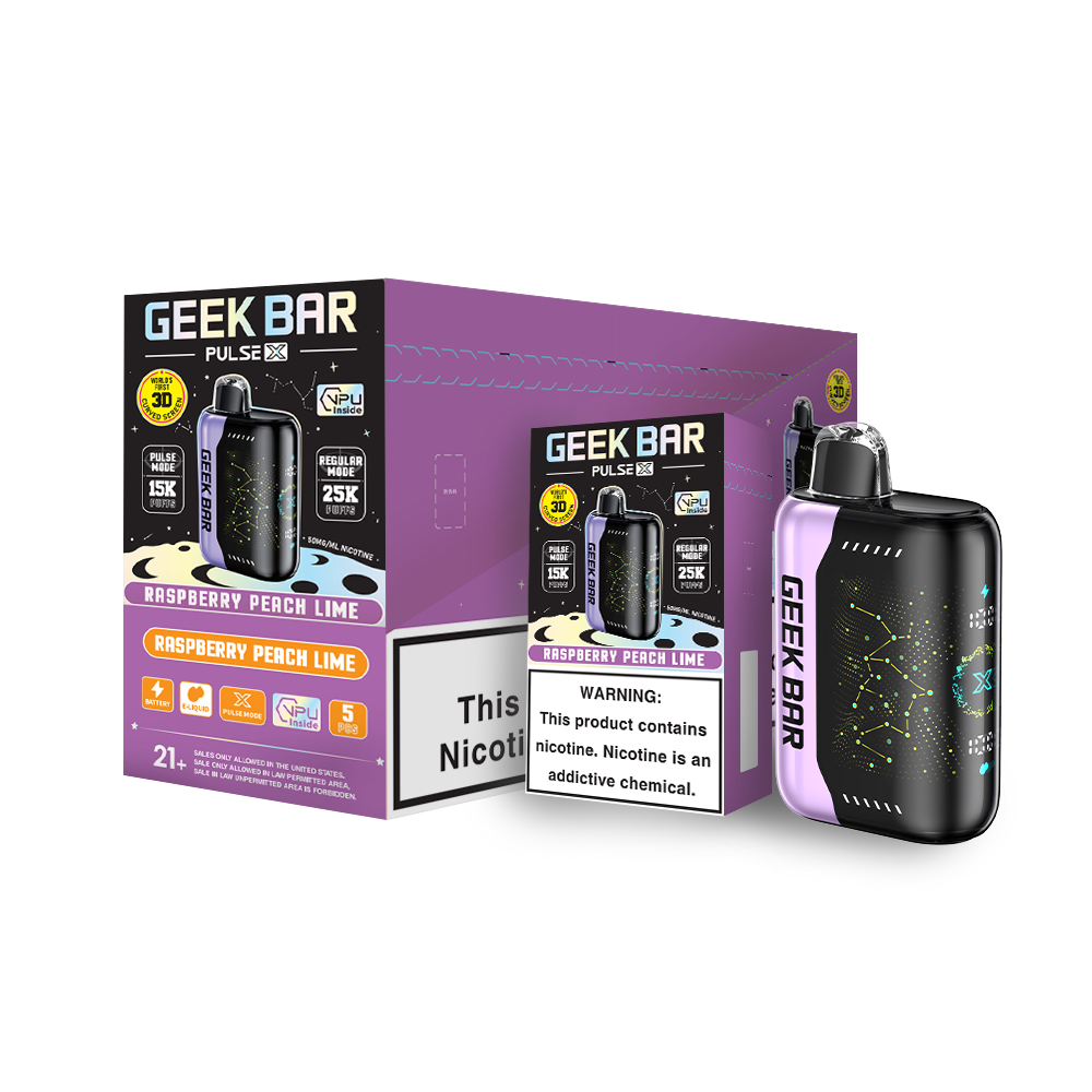 Geek Bar Pulse X 25K Puff Rechargeable Disposable Device – 25000 Puffs (1 Box per Flavor Max Limit)