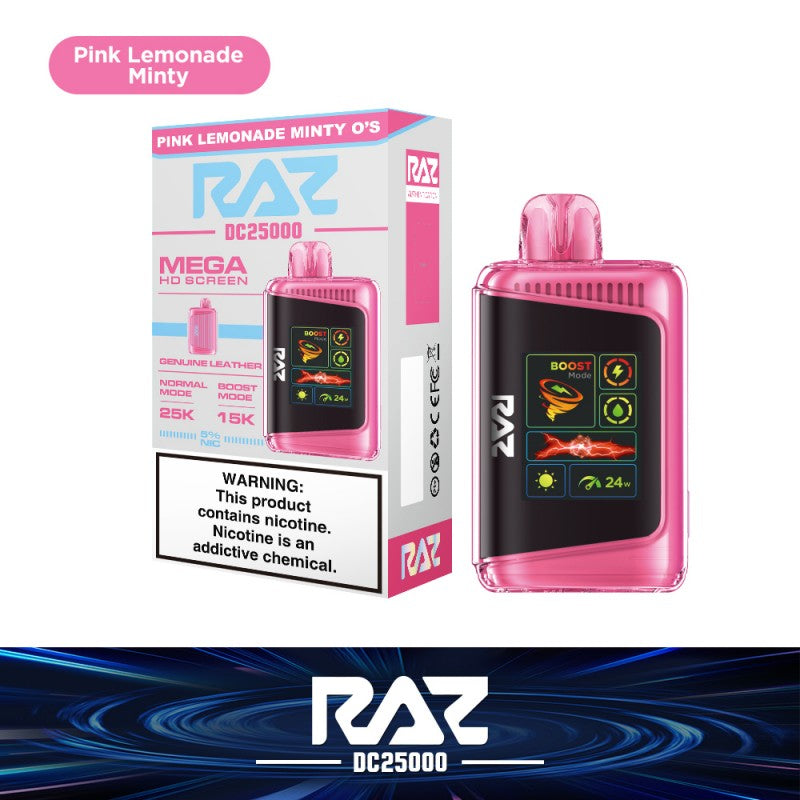 Raz DC25000 25K Puff Rechargeable Disposable Device – 25000 Puffs (2 Box per Flavor Max Limit)