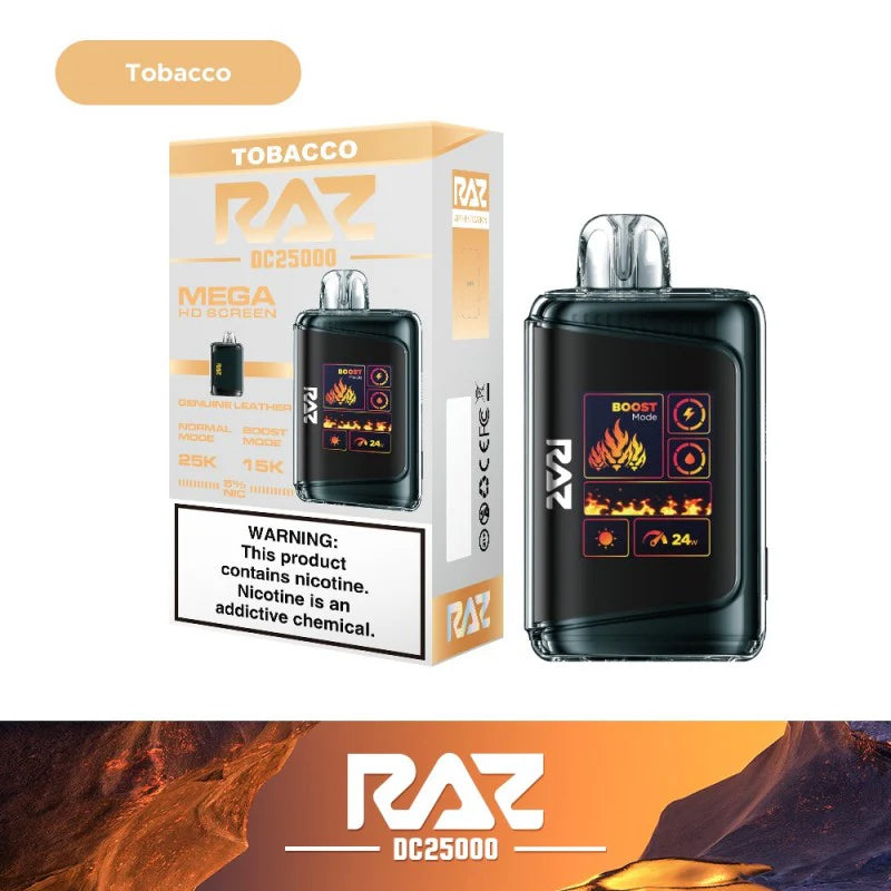 Raz DC25000 25K Puff Rechargeable Disposable Device – 25000 Puffs (2 Box per Flavor Max Limit)