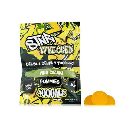 STNR CREATIONS Wrecked Gummies Delta 8 Delta 9 THCP HHC 5CT 4000MG